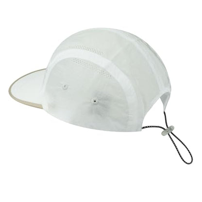 Croogo Short Brim Baseball Cap Flat Bill 5 Panel Hat Mesh Quick Drying Caps - color: White