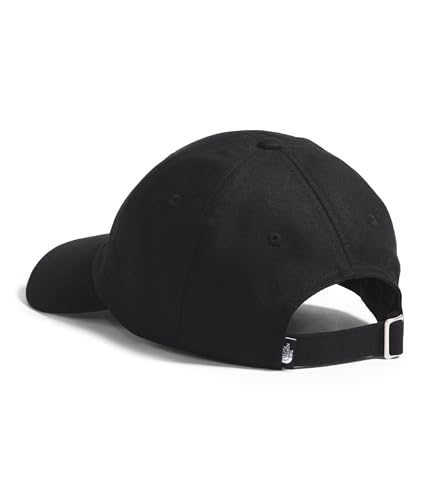 The North Face Norm Baseball Hat | Shallow Fit Ball Cap with Embroidered Logo, Adjustable Strap Closure & Silver Buckle - color: Tnf Black