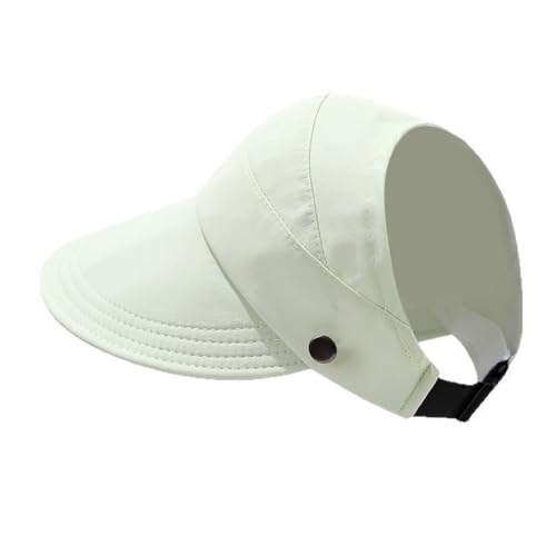 Sun Visor Hats for Women Summer UV Protection Adjustable Foldable Wide Brim Empty Top Cap for Outdoor Beach - color: Black