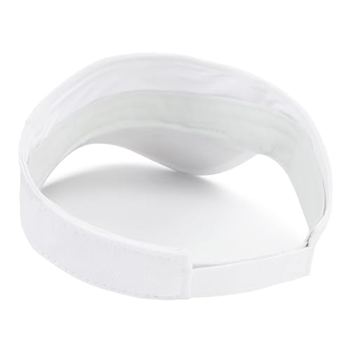 Quick-Dry Sun Visors for Women-Anti-Wrinkle Adjustable Sports Visor Hat Golf Tennie Running Beach Hat Solid White