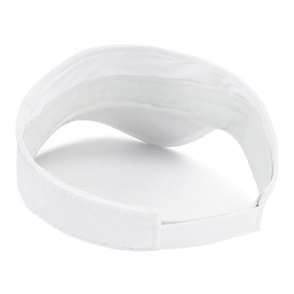 Quick-Dry Sun Visors for Women-Anti-Wrinkle Adjustable Sports Visor Hat Golf Tennie Running Beach Hat Solid White
