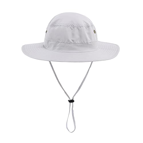 Home Prefer UPF50 Mens Sun Hat with Neck Flap Quick Dry UV Protection Cap Womens Wide Brim Fishing Hat Neck Flap Beach Garden - color: White