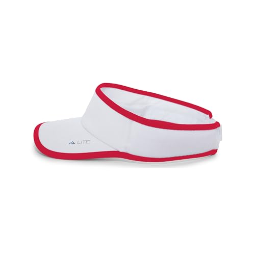 Pacific Headwear Unisex Adult Pacific Headwear Lite Allsport Active Visor - color: White/Red
