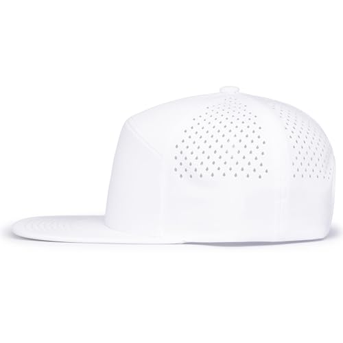 Pacific Headwear Perforated 6-Panel Arch Cap - color: White