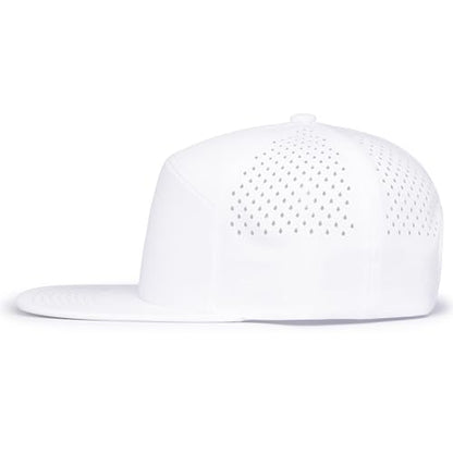 Pacific Headwear Perforated 6-Panel Arch Cap - color: White