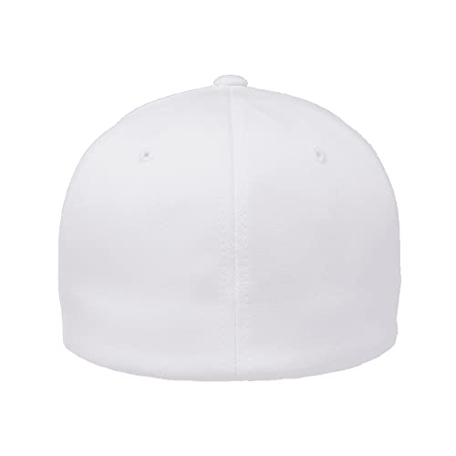 Flexfit Wooly Combed 6-Panel Structured Baseball Cap | Stretch Fitted - color: White, size: Large-X-Large