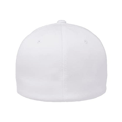 Flexfit Wooly Combed 6-Panel Structured Baseball Cap | Stretch Fitted - color: White, size: Large-X-Large