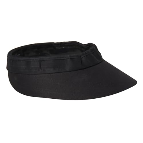 Original 3” Shorty Sun Visor | Helmet Sun Visor with Gripper | One Size Fits All | Mens and Womens Visor Hat - color: Black