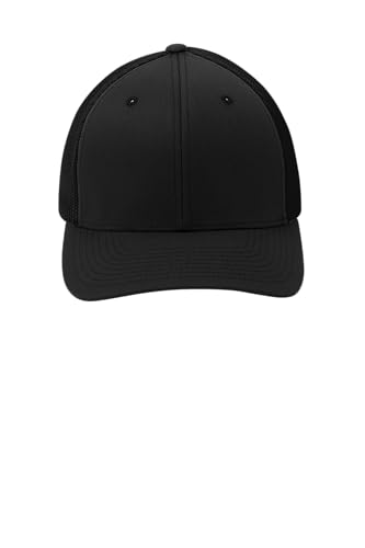 Port Authority Flexfit Cotton Twill Cap - color: Black/ Black, size: Large-X-Large