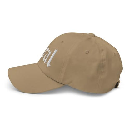 NX Feral Embroidered Curved Bill Cap Relaxed Fit Low Crown Adjustable Dad Hat - color: Khaki