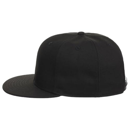 Lids Blank Dime Color UV Adjustable Snapback Hat – Flat Bill Hat for Men & Women – Comfortable Fit, Premium Everyday Style Black/Black