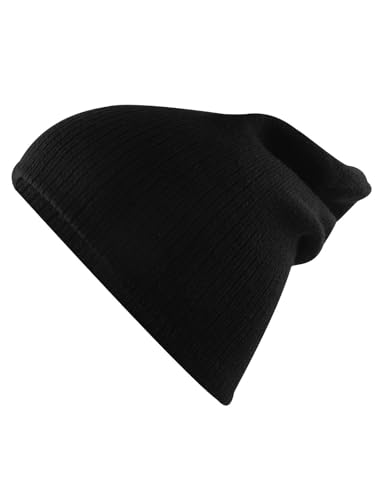 Century Star Kids Slouchy Beanie Halloween Costume Hat Winter Knit Cuff Toddler Boys Girls - color: Black