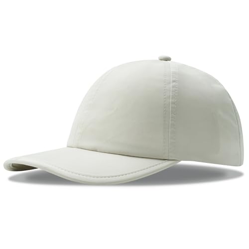 Clakllie Quick Dry 5 Panel Cap for Men Summer Folding Outdoor Hat Breathable Baseball Cap Unstructured Running Hiking Hats - color: Cduk-bssq2582-cream