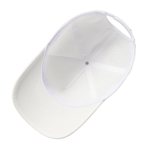 BOTVELA Men Adjustable Snapback Laser Cut Mesh Baseball Cap - color: White
