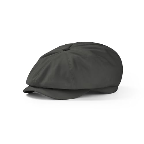 KUJUHA Newsboy Cap for Men Flat Cap 100% Cotton Irish Gatsby Ivy Golf Cabbie Hat Driving Hat - color: Gray, size: Medium