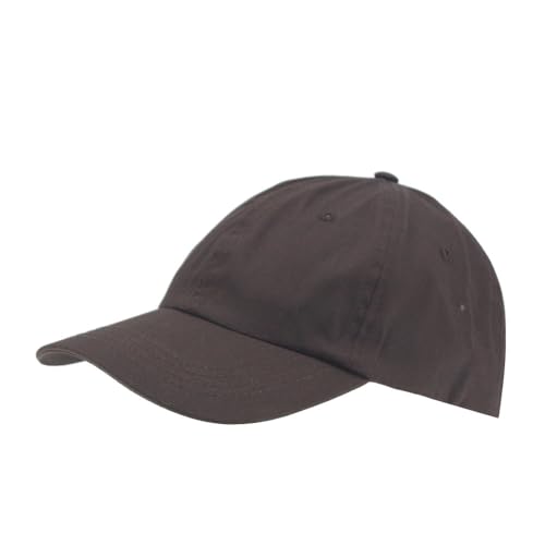 Heavy Washed Coated Canvas Wax-Look Adjustable Low Profile Men Women Baseball Cap - color: Unstructured Juniper Brown