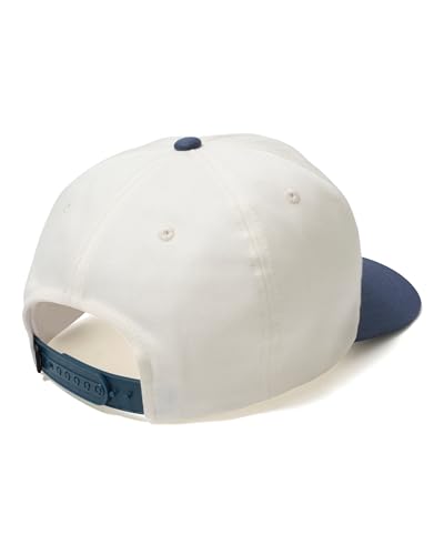 Volcom Men's Snapback Hat– 6-Panel Twill Flat Brim Cap Adjustable Snap Closure - color: Off-white