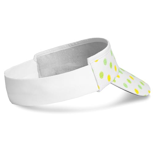 Headsweats Unisex Adult Lightweight Performance Running Sun Visor - color: White/Neon Pickleball