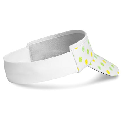 Headsweats Unisex Adult Lightweight Performance Running Sun Visor - color: White/Neon Pickleball