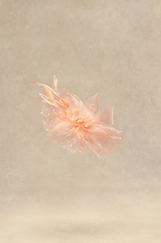 BABEYOND Fascinators Hats for Women Tea Party Flower Tulle Bead Derby Hat - color: Champagne