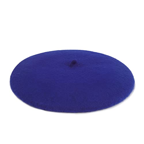Wheebo Berets for Kids Wool French Beret Hats Artist Painter Hats for Little Girls Boys Solid Color Style - color: Sapphire