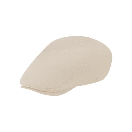 Men's Flat Cap Linen Blend Adjustable Newsboy Cap for Men Classic Cabbie Ivy Gatsby Irish Beret Cap Summer Hat - color: Beige_aa, size: Large