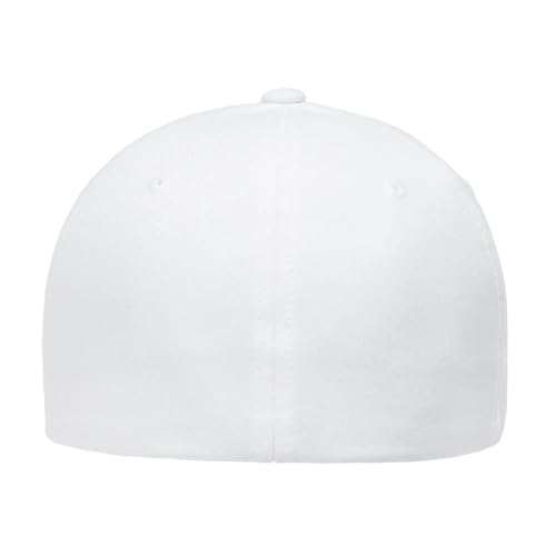 Flexfit NU Tri-Layer Athletic Fitted Baseball Cap with Seam-Sealed Taping - color: White, size: Small-Medium