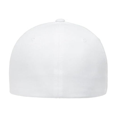 Flexfit NU Tri-Layer Athletic Fitted Baseball Cap with Seam-Sealed Taping - color: White, size: Small-Medium