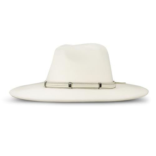 Lucky Brand Womens Ranger Hat | Wide Brim | Felt | Rancher | Americana | Western Inspired | Classic | Fashion | Cowboy - color: Wide Brim Ranger - Cream