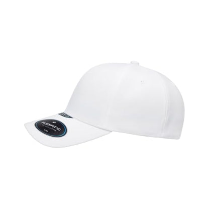 Flexfit NU Tri-Layer Athletic Fitted Baseball Cap with Seam-Sealed Taping - color: White, size: Small-Medium