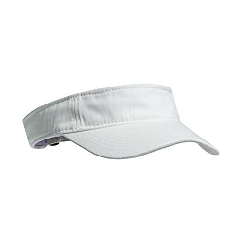 Sun Visors Hats for Women Men Pub Golf Visor Summer Running Cotton Cap with Adjustable Strap White