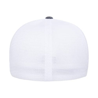 Flexfit Melange Unipanel Trucker Cap - color: Melange Dark Grey/White, size: Large-X-Large