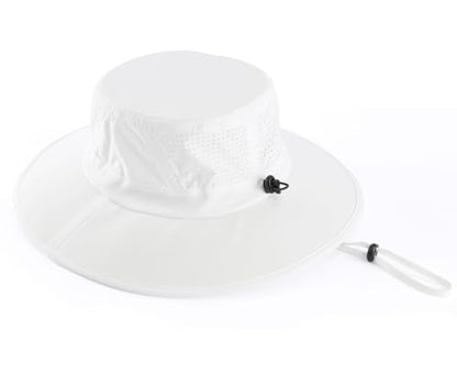 Home Prefer UPF 50+ Sun Hats for Men Women Foldable Wide Brim Fishing Hat Quick Dry Summer Outdoor Garden Safari Bucket Hat - color: White