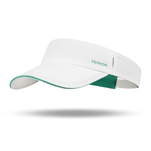 FEINION Women Stretchy Sun Visor with Sunglass Slot Baseball Hat - color: White