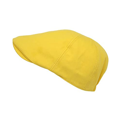 WITHMOONS Simple Newsboy Hat Flat Cap SL3026 - color: Yellow, size: Medium