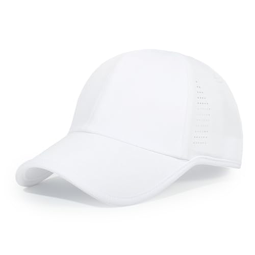 HH HOFNEN Quick Dry Baseball Hat Unstructured Athletic Golf Cap Women Men - color: 1-white