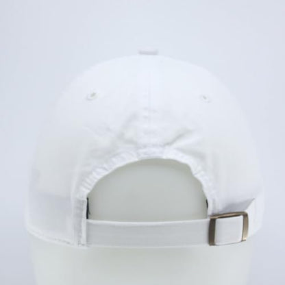Washed Canvas Combed Cotton Unstructured Soft Crown Adjustable Dad Hat Baseball Cap - color: White Cp