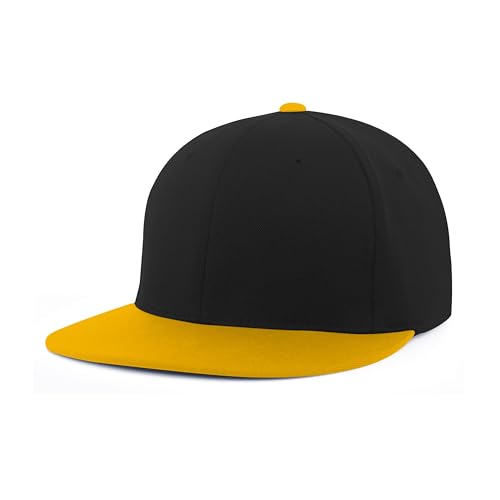 Pacific Headwear Unisex-Adult Pacific Headwear Premium a/C² Performance Flexfit® Cap - color: Black/Gold, size: Small-Medium