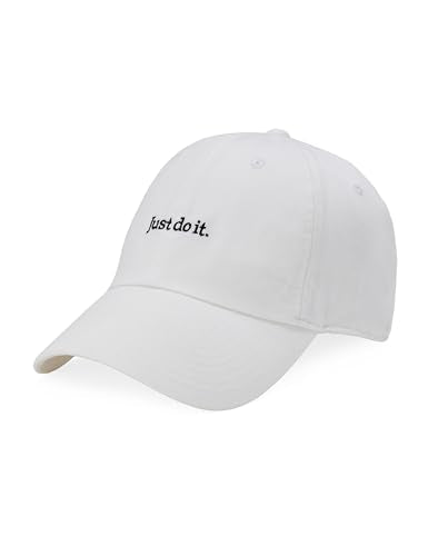 Nike Unisex Adult Club Unstructured Just Do It Cap Hat | Mens and Womens - color: Midnight Navy/White/White, size: Medium-Large