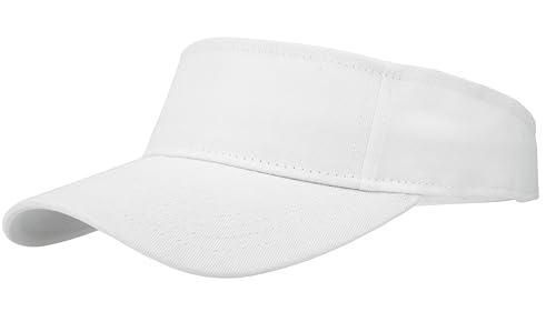 3 Pcs Sun Visor for Women Men Outdoor Sport Golf Tennis Softball, Adjustable Visors Hats - color: White