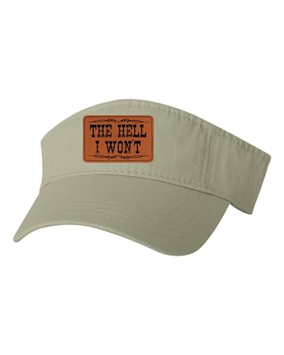 Go All Out The Hell I Won't Bucket Ponytail Visor Embroidered Cap Dad Hat - color: Khaki