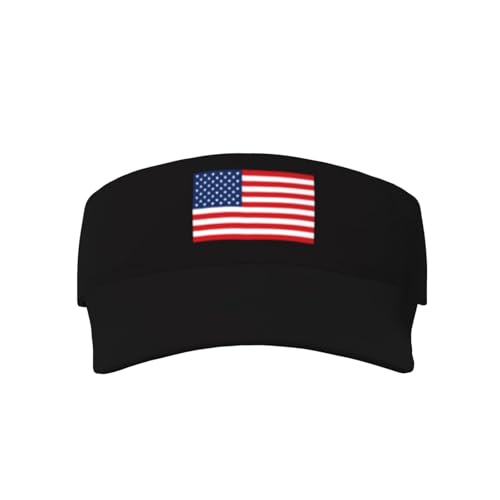 Sports Sun Visor Hats Adjustable Men Women Lightweight Packable Cooling Empty Top Visor Hat for Running, Tennis, Golf - color: American Flag
