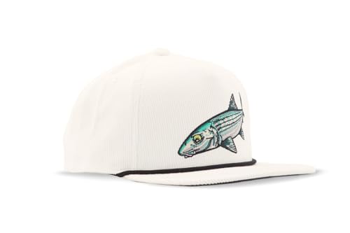 Bajío Fishing Hat - Performance, Corduroy and Twill Trucker Snapback - color: Bonefish - White - Corduroy