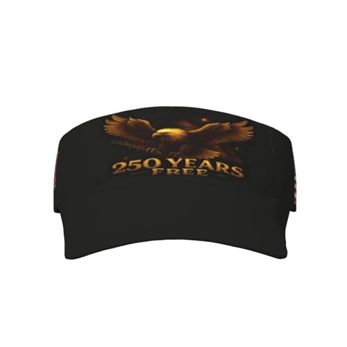United States 250th Anniversary Hat USA Est 1776 America Patriotic Visor Cap Adjustable Sun Hat for Women Men Sports Beach - color: Black7