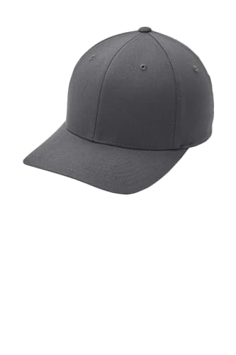Port Authority Flexfit Cotton Twill Cap - color: Graphite, size: Small-Medium