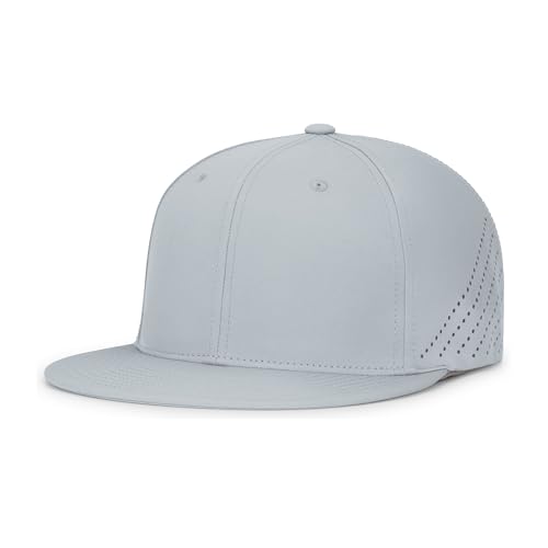 Pacific Headwear Unisex-Adult Pacific Headwear Premium Lightweight Perforated Pacflex Cap Powered By Coolcore® - color: Silver, size: X-Small