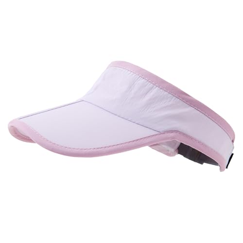 Jastore Kids Girls Boys Packable Hat Sun Visor Hats Quick Dry Sports Summer Golf Visor Hat - color: Light Purple