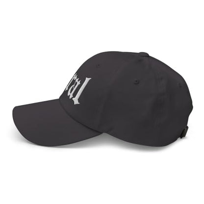 NX Feral Embroidered Curved Bill Cap Relaxed Fit Low Crown Adjustable Dad Hat - color: Dark Grey