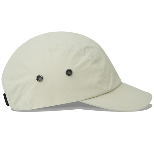 Clakllie Quick Dry Short Brim Cap for Men Lightweight 6 Panel Baseball Cap Golf Dad Hats Women's Running Trucker Hat - color: Bssd2547-beige