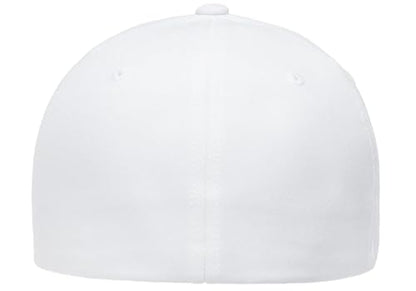 Flexfit 6100NU Tri-Layer Seamless Baseball Cap Bundle w/Cap Catcher - color: White, size: Small-Medium
